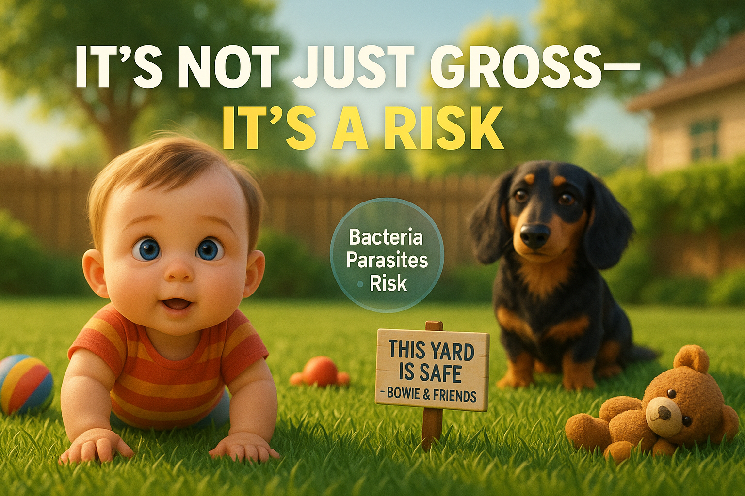 How Dog Poop in the Yard Puts Young Children at Risk
